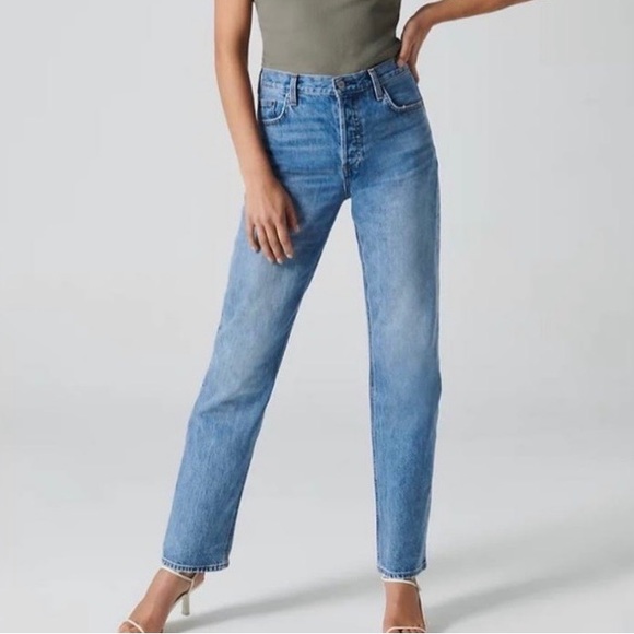 Denim Forum Denim - DENIM FORUM Patti Mid Rise Straight 31L